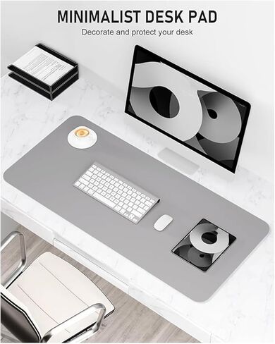 Non-Slip Leather Desk Mat, 31.5"" x 11.8" Waterproof Laptop Computer Desk Keyboard Pad, Large Mouse Pad for Office,Work, Home, Decor-Pink in Saudi Arabia