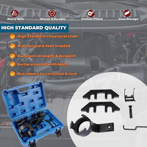 303-1633 303-1655 Camshaft Alignment Tool Vibration Damper Pulley Holder Roller, Roller Rocker Follower Remove Install Timing Tool Kit Replacement for Ford F-150 Lincoln Navigator 3.5L V6 in Saudi Arabia