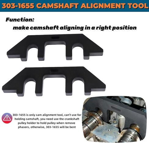 303-1633 303-1655 Camshaft Alignment Tool Vibration Damper Pulley Holder Roller, Roller Rocker Follower Remove Install Timing Tool Kit Replacement for Ford F-150 Lincoln Navigator 3.5L V6 in Saudi Arabia