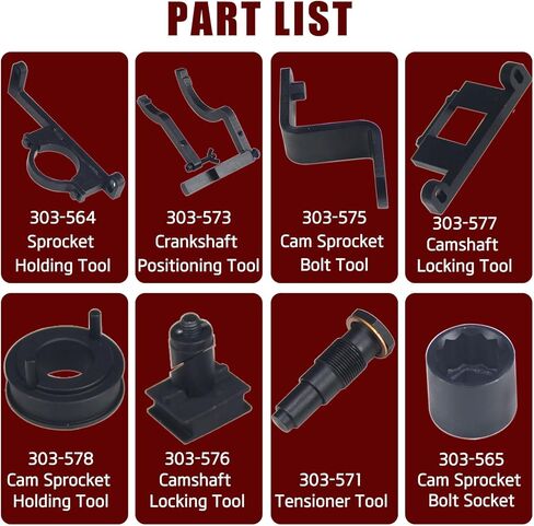 Camshaft Timing Tool Kit Compatible with Ford Land Rover Explorer Mustang Ranger Mercury Mountaineer Mazda 4.0L 4015CC SOHC V6 8 Pieces in Saudi Arabia