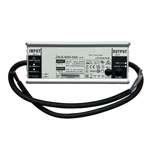 1pcs LED Driver HLG-60H 60W LED Switch Power Supply 12V 15V 20V 24V 30V 36V 42V 48V 54V Waterproof(HLG-60H-24A) in Saudi Arabia