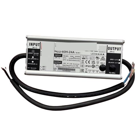 1pcs LED Driver HLG-60H 60W LED Switch Power Supply 12V 15V 20V 24V 30V 36V 42V 48V 54V Waterproof(HLG-60H-24A) in Saudi Arabia