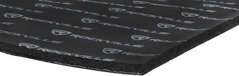 حصيرة Rockville RockMat Pro 37 لعزل صوت السيارة (15 ورقة، 37 قدم مربع)، 277 مل مطاط بوتيل/رغوة/ألومنيوم لعزل صوت السيارة، سهلة التركيب، تقلل من ضوضاء السيارة واهتزازها in Saudi Arabia