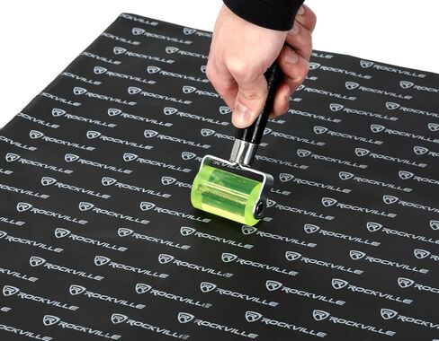 حصيرة Rockville RockMat Pro 37 لعزل صوت السيارة (15 ورقة، 37 قدم مربع)، 277 مل مطاط بوتيل/رغوة/ألومنيوم لعزل صوت السيارة، سهلة التركيب، تقلل من ضوضاء السيارة واهتزازها in Saudi Arabia