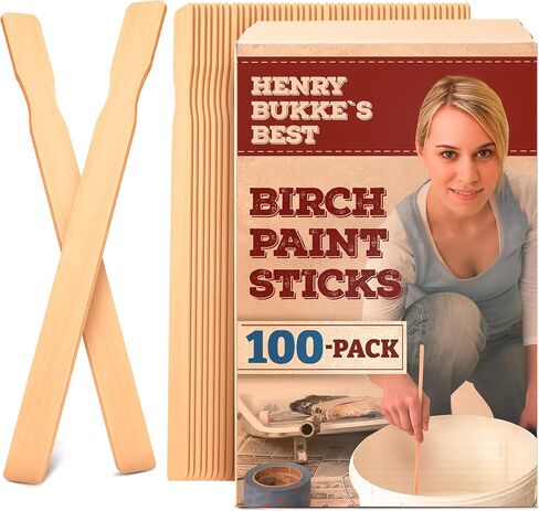 Paint Stir Sticks 100 12 inch Bulk; Clean USA Birch Henry Bukkes Best in Kuwait
