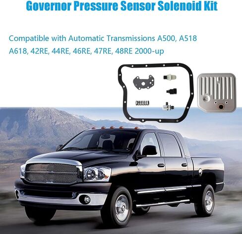 AUCERAMIC Governor Pressure Sensor Solenoid Kit Fit for Dodge Ram 1500 2500 3500 Dakota Durango 2001-2009 for Jeep Grand Cherokee 2001-2004 A500 A518 A618 42RE 44RE 46RE 47RE 48RE Transmission 2000-up in Saudi Arabia