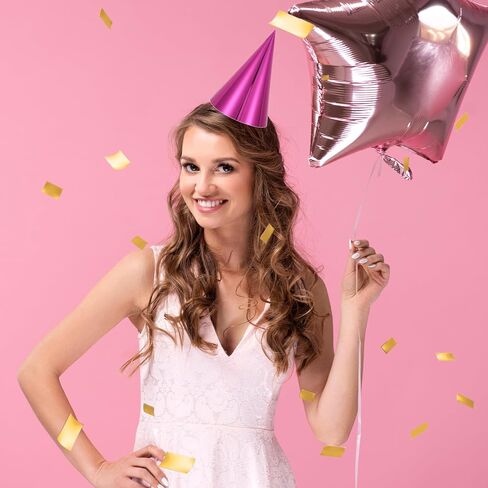 15 Pcs Colorful Birthday Party Hats, Paper Cone Hats Headbands Birthday Party Supplies Handmade Celebration Headwear with Elastic String for Kids and Adults, Friend Gatherings in Saudi Arabia