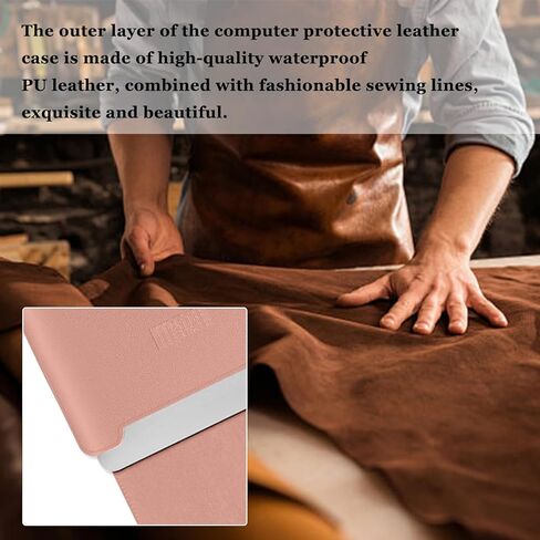 حافظة حماية للكمبيوتر المحمول مقاس 15-15.6 بوصة لجهاز MacBook Air/Pro 15 بوصة (M4/M3/M2)، [3 في 1] غطاء نحيف مقاوم للماء من جلد البولي يوريثان مع حامل وماوس لجهاز MacBook Pro (15 بوصة) - وردي in Kuwait