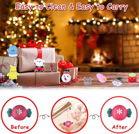 60pcs Christmas Mochi Squishy Toys, Christmas Squishies Party Favors Fidget Toys Stocking Stuffers for Kids Christmas Goodie Bag Stuffers Gifts Bulk in Saudi Arabia