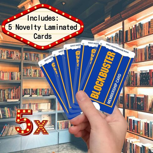 بطاقة عضوية الجدة Blockbuster 𝟓 𝐏𝐚𝐜𝐤 مغلفة | هدية الحنين إلى الجورب القابلة للجمع | تذكارات خمر in Saudi Arabia
