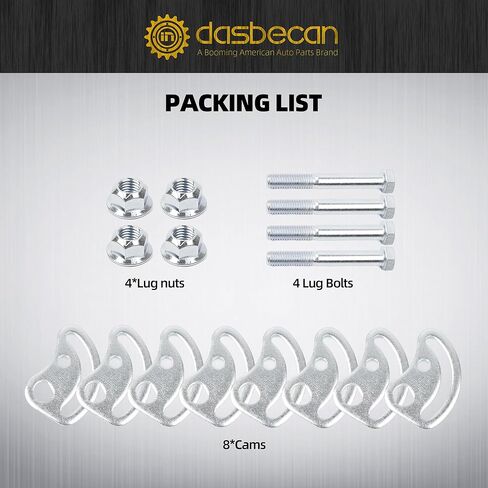 Dasbecan K100026 Alignment Caster Camber Bolt Adjusting Kit Fit for Chevy Siverado Suburban Tahoe Express GMC Savana Yukon 45K5012, 545-510,MS50067 Allows +/- 1.5 Degree in Saudi Arabia