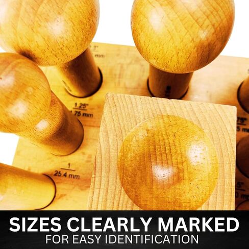 BENCH WIZARD 7 Piece U-Channel | Smooth Hardwood Block | Hammer Shaped Punches Set | Sizes: 25mm-11mm | 90° V-Groove (10mm) in Kuwait