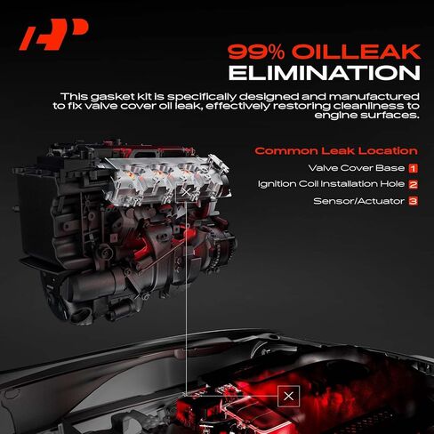 مجموعة حشية غطاء صمام المحرك A-Premium متوافقة مع موديلات تويوتا ولكزس - 1992-2004 - 4Runner، Camry، Tacoma، Tundra، ES300، V6 3.0L 3.4L in Kuwait