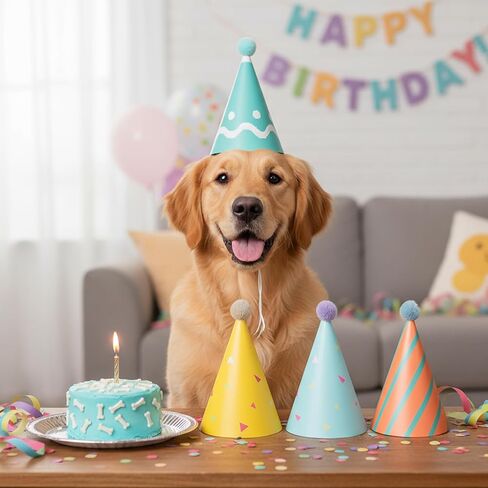 Party Hats for Stuffed Animals, 10 Pcs Colorful Stuffed Animal Party Hat, Lovely Paper Cone Tiny Birthday Hats, Mini PartyHat for Stuff Animals Pets, Accessories in Saudi Arabia