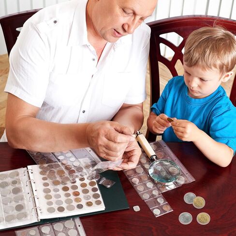 QWORK Coin Holder Set, 60 Pcs 1.61" Silver Dollar Capsules, Coin Capsules with Foam Gasket, Plastic Storage Case for Coin Collectors, 41mm in Kuwait