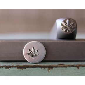 7mm Large Hemp Pot Leaf Metal Punch Design Stamp - Supply Guy - CH-386 in Saudi Arabia