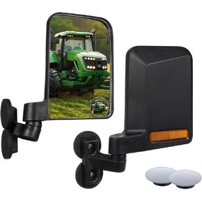 Universal Forklift Rearview Mirror, Square High-Definition Convex Mirror, Supports 360-Degree Rotation, Wide Field of View, Compatible with Multiple Forklift Models -1 Pair in Saudi Arabia