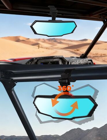 مرآة الرؤية الخلفية UTV لـ 1.6-2.0 بوصة لقفص بولاريس RZR/جنرال كان آم X3 قائد هوندا بايونير/تالون ياماها YXZ وحيد القرن ولفيرين كاواساكي ميول/تيريكس أركتيك كات براولر/وايلدكات هيسون (مرآة مركزية) in Kuwait
