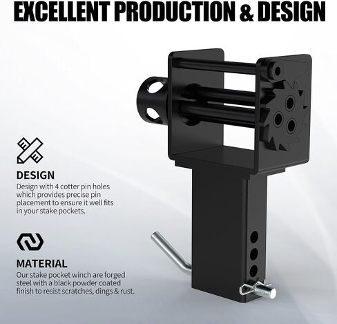 Garvee Trailer Stake Pocket Winch, Utility Capacity 16200 LBS Stake Pocket Winch with 4 Cotter Pin Holes for Flatbeds, Trailers, Trucks in Saudi Arabia