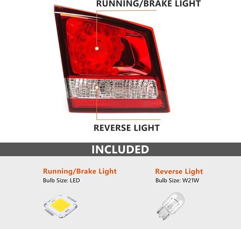 مصباح خلفي LED من FIONE متوافق مع دودج جورني 2011-2020 LH نوع LED داخلي مصباح فرامل خلفي خلفي 68078517AD 68078517AE جانب السائق الأيسر in Saudi Arabia