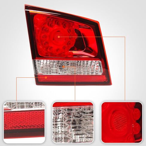 مصباح خلفي LED من FIONE متوافق مع دودج جورني 2011-2020 LH نوع LED داخلي مصباح فرامل خلفي خلفي 68078517AD 68078517AE جانب السائق الأيسر in Saudi Arabia