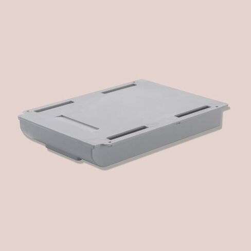 Hidden Storage Box Self-Adhesive Desk Drawer Containers Table Holder Sundries Cosmetics Organizer,Grey Small in Saudi Arabia