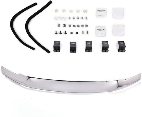PIT66 غطاء محرك السيارة منحرف درع الحشرات متوافق مع 2017-2019 Ford F450 F550 Super Duty/Fit 2017-2018 Ford F250 F350 Super Duty Chrome in Saudi Arabia
