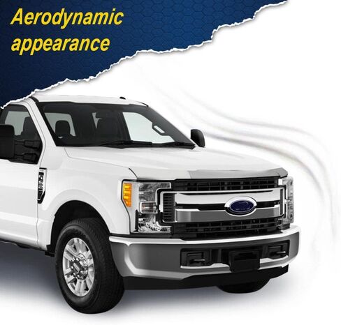 PIT66 غطاء محرك السيارة منحرف درع الحشرات متوافق مع 2017-2019 Ford F450 F550 Super Duty/Fit 2017-2018 Ford F250 F350 Super Duty Chrome in Saudi Arabia