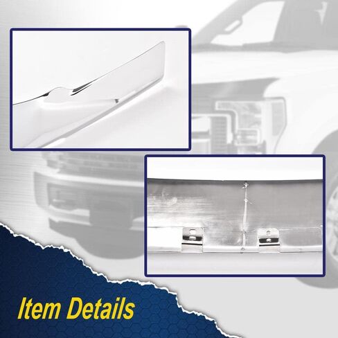 PIT66 غطاء محرك السيارة منحرف درع الحشرات متوافق مع 2017-2019 Ford F450 F550 Super Duty/Fit 2017-2018 Ford F250 F350 Super Duty Chrome in Saudi Arabia