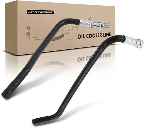 A-Premium Automatic Transmission Oil Cooler Line Hose Assembly Compatible with Dodge Ram 2500 3500 1994-2002 5.9L 2-PC Set in Saudi Arabia