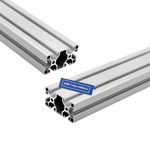 2Pack 4080 T Slot Aluminum Extrusion 1220mm Black Extruded Aluminum Profile 40x80 T-Slotted Framing European Standard Anodized Linear Rail for 3D Printer Accessories Parts in Kuwait