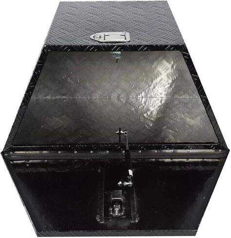 29" (W) X 18"(H) X16-1/2(D) Aluminum Trailer Tongue Tool Box Storage, Chest Storage Organizer with Lock and Keys (5 Bar Thread-Sliver) in Saudi Arabia