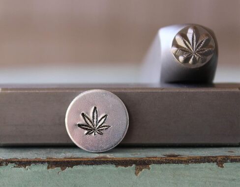 7mm Large Hemp Pot Leaf Metal Punch Design Stamp - Supply Guy - CH-386 in Saudi Arabia