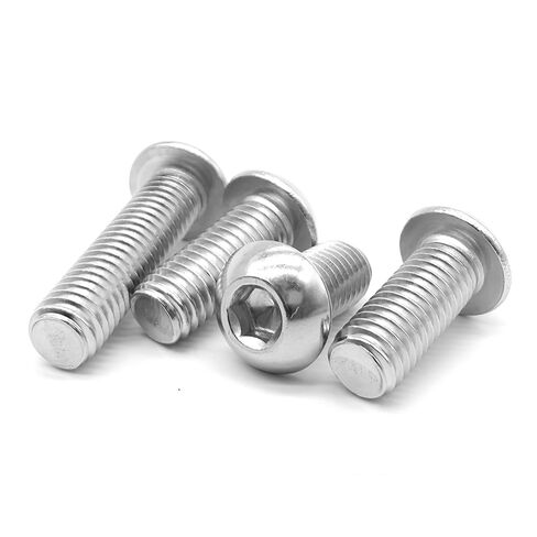 مسامير رأس زر M3x30mm، 50 قطعة M3-0.5x30mm برغي غطاء رأس مقبس زر، 304 قطعة من الفولاذ المقاوم للصدأ، محرك مقبس ألين، خيط كامل، لمسة نهائية لامعة، الكمية 50 in Saudi Arabia