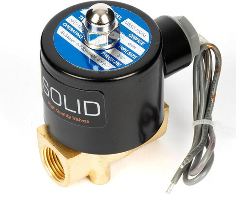 U.S. Solid 1/4" Brass Electric Solenoid Valve 24VDC Normally Closed VITON in Saudi Arabia