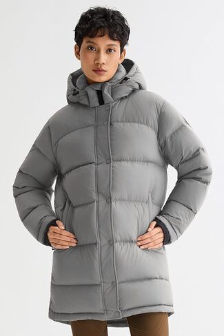 Orolay Women's Mid-Length Thickened Jacket with Detachable Hood Stand Collar Winter Puffer Jacket in Kuwait