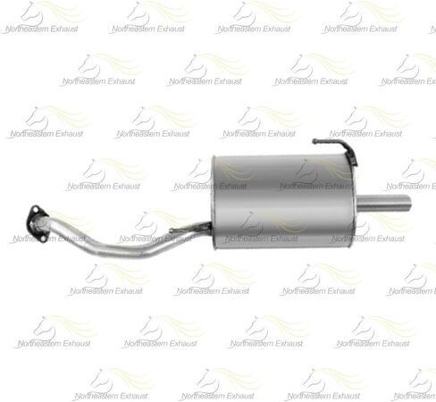 Exhaust Resonator and Muffler Exhaust Kit Compatible for 2012-2018 Nissan Versa 1.6L | Stainless Steel | Northeastern Exhaust | Free Gaskets, Clamp, Hangers and Bolt Kit included | Direct-Fit in Saudi Arabia
