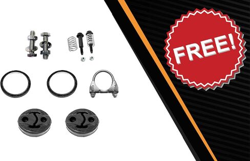 Exhaust Resonator and Muffler Exhaust Kit Compatible for 2012-2018 Nissan Versa 1.6L | Stainless Steel | Northeastern Exhaust | Free Gaskets, Clamp, Hangers and Bolt Kit included | Direct-Fit in Saudi Arabia