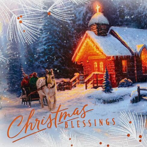 Hallmark Thomas Kinkade Christmas Cards (16 Cards and Envelopes) Christmas Blessing in Saudi Arabia