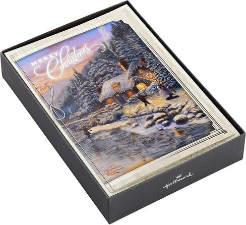 Hallmark Thomas Kinkade Christmas Cards (16 Cards and Envelopes) Christmas Blessing in Saudi Arabia