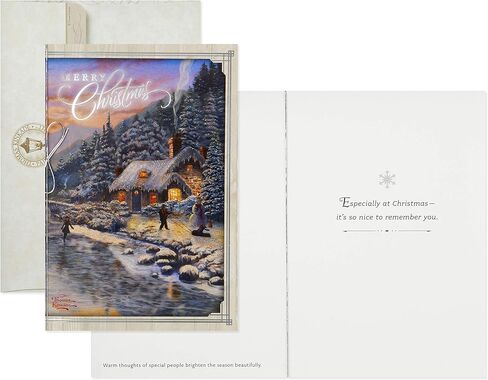 Hallmark Thomas Kinkade Christmas Cards (16 Cards and Envelopes) Christmas Blessing in Saudi Arabia