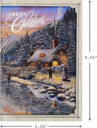 Hallmark Thomas Kinkade Christmas Cards (16 Cards and Envelopes) Christmas Blessing in Saudi Arabia