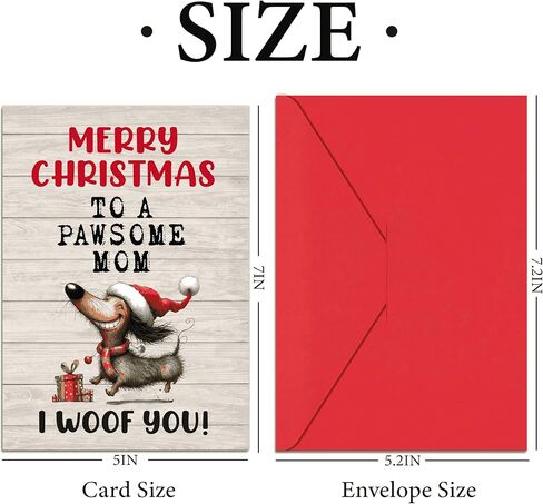 Christmas Card for Wife - 5" x 7" Romantic Christma's Card with Envelopes, Xmas Cards for Girlfriend, Lover, Unique Christmas Gifts for Wife from Husband Boyfriend, Early Xmas Gift Ideas in Saudi Arabia