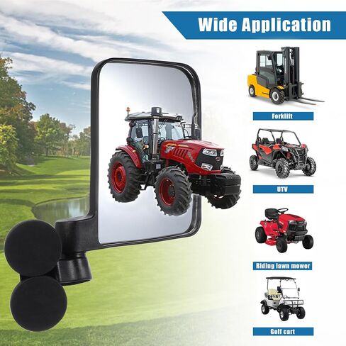 Universal Forklift Rearview Mirror, Square High-Definition Convex Mirror, Supports 360-Degree Rotation, Wide Field of View, Compatible with Multiple Forklift Models -1 Pair in Saudi Arabia