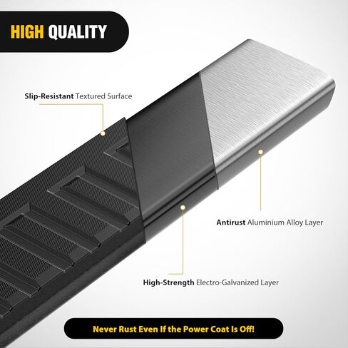 لوحات تشغيل Nilight لـ 2015-2024 Ford F-150 SuperCrew Cab Pickup 4 أبواب 2017-2024 Ford F-250 F-350 Super Duty Crew Cab 6 بوصة قضبان نيرف جانبية من الألومنيوم مقاومة للانزلاق، ضمان لمدة عامين in Saudi Arabia