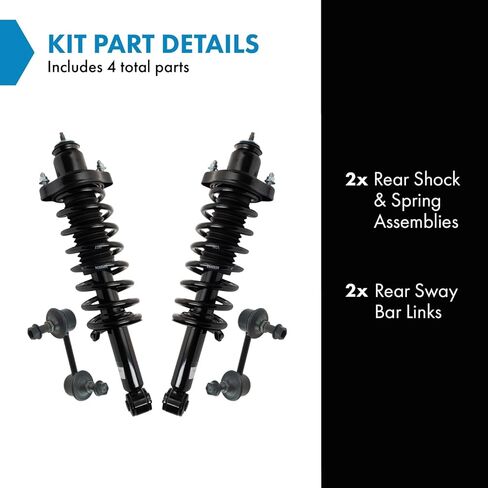 TRQ Rear Suspension Kit Compatible with 2008-2013 Mitsubishi Outlander in Saudi Arabia