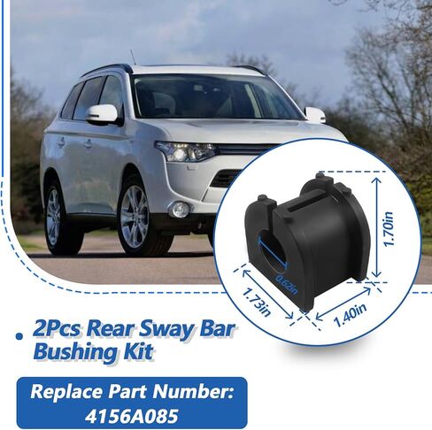 2Pcs 4156A085 Rear Sway Bar Bushing Kit Fit for Mitsubishi Outlander ES SE SEL LE SP PHEV GT SEL 2018-2020 Sport 2013-2024 in Saudi Arabia
