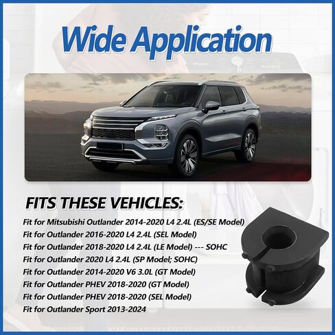 2Pcs 4156A085 Rear Sway Bar Bushing Kit Fit for Mitsubishi Outlander ES SE SEL LE SP PHEV GT SEL 2018-2020 Sport 2013-2024 in Saudi Arabia
