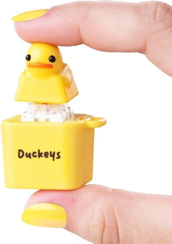 Duckeys Quacking Fidget Toy with Lights (Yellow), Hilarious Quacking Sound, USB-C Rechargeable, Keychain Portable in Saudi Arabia
