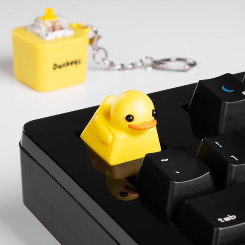 Duckeys Quacking Fidget Toy with Lights (Yellow), Hilarious Quacking Sound, USB-C Rechargeable, Keychain Portable in Saudi Arabia
